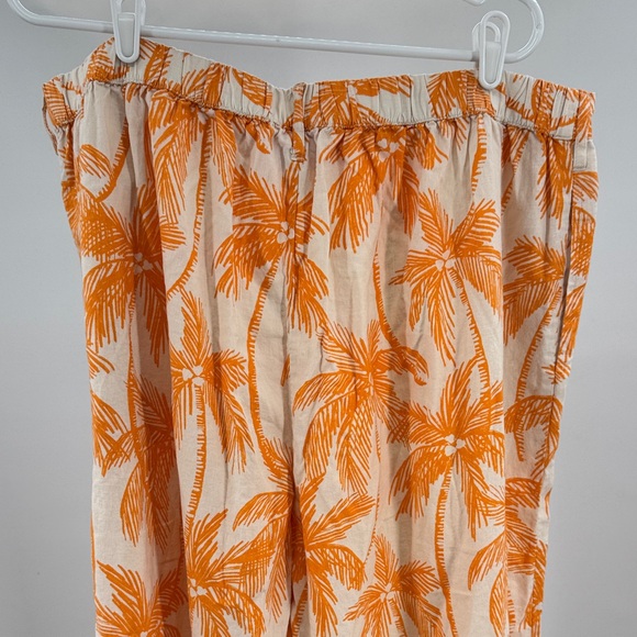 Future Collective with Alani Noelle Women's Wide Leg Relaxed Palm Tree linen 1X - Picture 4 of 13